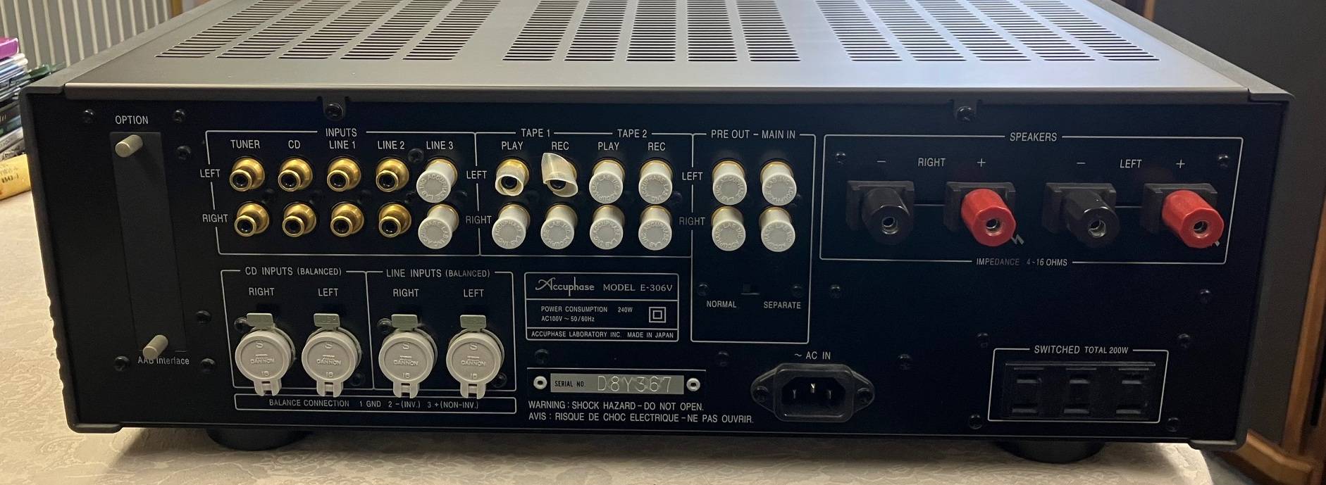 Accuphase E-306V プリメインアンプ Accuphase E-306V 販売価格 168,000円（税込） | Audio Pro Shop Kusakabe